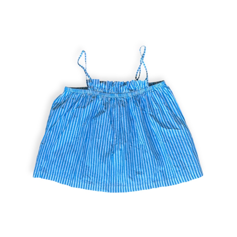 LAKE top sleeveless blue white striped small adjustable straps - Picture 6 of 9